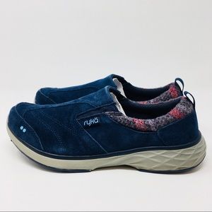 Ryka Slip On Shoes Sz 9M Suede Terrain Blue EUC